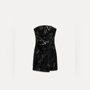 NWT Zara velvet sequin mini dress